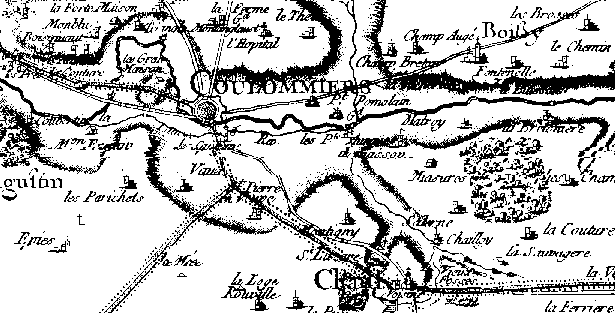 Carte de Cassini-Coulommiers